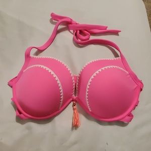 Shade & Shore neon pink bikini top